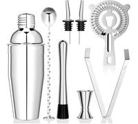 Coffret à cocktails 750 ml, ensemble de 8 pièces en acier inoxydable comprenant shaker, mixeur et accessoires de barman