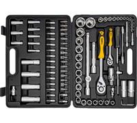 Coffret à douilles 94 pièces Chrome vanadium 1/2" et 1/4" Malette professionnelle VITO
