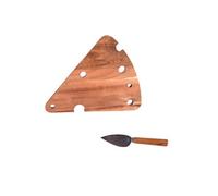 Coffret à fromage 2 pièces ( plateau + couteau ) - - Marron - Bois