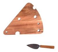 Coffret à fromage 2 pièces ( plateau + couteau ) - - Marron - Bois