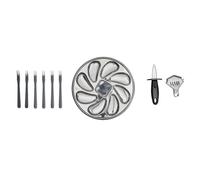 Coffret à Huître 9 pièces 23cm Gris