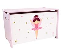 Coffret a jouets en bois - Danseuse Ballerine - FUN HOUSE - H.40 x L.58 x P.36 cm
