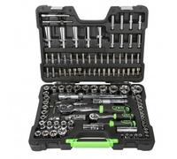 Coffret à outils 108 pièces avec douilles hexagonales 1/4" et 1/2" finition chro