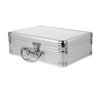 Coffret à Outils en Alliage D’aluminium Portable avec Poignée et Verrou | Protection Renforcée, Haute Rigidité, Format Argenté, Usage Intérieur et Voyage, Design à Mot de Passe
