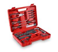 Coffret à outils kwb, 35 pièces, set d'outils, boîte à outils (équipement de base pour le ménage avec tournevis, embouts, pince universelle, marteau, ciseaux, niveau à bulle, couteau à lame sécable)