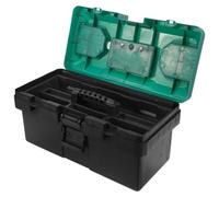 Coffret à Outils Multifonction en Plastique Noir 14 Pouces, Boîte Portable | Rangement pour Électricien, Étui Rigide, Conteneur à Outils Essentiels