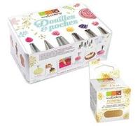 Coffret à pâtisserie 6 douilles inox et poches jetables + paillettes dorées - ScrapCooking Multicolore G