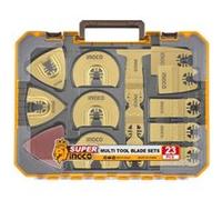 Coffret accessoires outil multifonction oscillant INGCO AKTMT2301 23 lames BIM Bois Métal PVC Orange et noir
