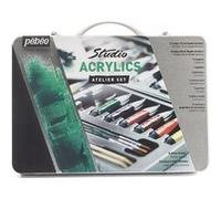 Coffret Acrylique Pébéo - 28 pcs COFFRET ATELIER METAL G