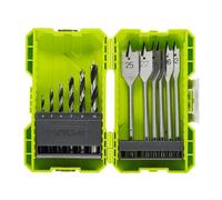Coffret antichocs empilable RYOBI 12 accessoires de perçage bois RAK12SWD