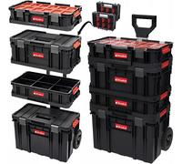 Coffret assortiment XL 6-en-1, chariot d'atelier, boîte à roulettes, coffret d'atelier mobile, tiroirs en plastique, coffret à outils sur roulettes