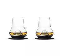 COFFRET ATMOSPHERE 2 verres à Dégustation à Whisky + socle rafraichisseur + dessous de verre PEUGEOT noir mat