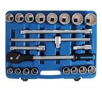 coffret bgs douilles pouces 7/8 a 2 carre 3/4 cliquet et accessoires -