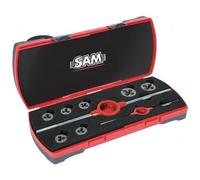 Coffret bi-matière de 7 filières et 2 porte-filières M3-M12 CF-9 SAM OUTILLAGE