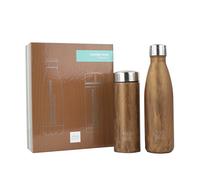 Coffret bois 1 bouteille 500 ml et 1 théière 350ml Yoko Design