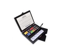 Coffret bois 16 demi-godets - La Petite Aquarelle