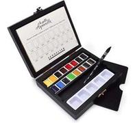 Coffret bois 16 demi-godets - La Petite Aquarelle Multicolore G