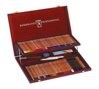 Coffret Bois 96 Crayons Rembrandt Polycolor + Accessoires
