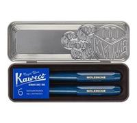 Moleskine Kaweco – Coffret stylo plume et bille – Plume M plaquée or, Pointe 0,7 mm – Bleu