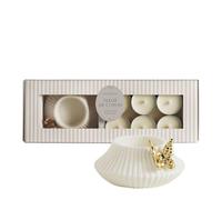 Coffret bougeoir Papillon et 6 bougies parfumées - Fleur de Coton