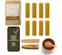 Coffret Bougie Cire Abeille Naturelle 8 + 2 Palo Santo EN CADEAU Bougies Parfumée Naturelles sans Paraff BOUGIE (HORS ANNIVERSAIRE)
