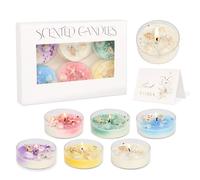 Coffret Bougie Parfumées, Lot de 6 Bougie Parfumée en Cire de Soja | Bougies Parfumée Naturelle, Coffret Cadeau Femme pour Saint Valentin, Cadeau Anniversaire Femme et Fête des Mères