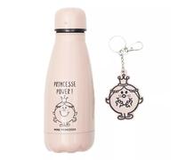 Coffret bouteille isotherme 26 t porte clé MONSIEUR MADAME série MME PRINCESSE