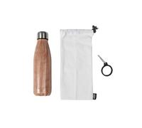 Coffret Bouteille Isotherme 50 ffet Bois + Pochon + Mousqueton - MARINA - ALTOBUY Marron G