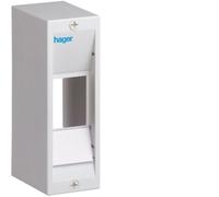 Coffret cache-borne - HAGER - GD102A - 2 modules - IP30 - Classe II - Blanc RAL 9010