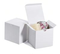Coffret cadeau 100 pièces coffret cadeau coffret cadeau blanc avec couvercle pour enfant bébé cadeau d'anniversaire mariage Noël coffret cadeau 10 x 10 x 10 cm [Surprise pour vos familles et amis]Vous
