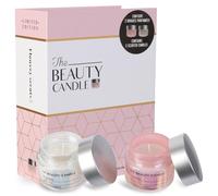 Coffret cadeau 2 bougies senteurs fleurs de printemps LEONIE rose