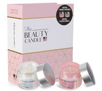 Coffret cadeau 2 bougies senteurs fleurs de printemps LEONIE rose