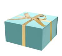 Coffret cadeau 2 pièces 8x8x4 pouces avec couvercle à fermeture magnétique pour Mariage, Anniversaire