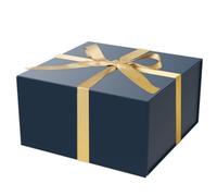 Coffret cadeau 2 pièces 8x8x4 pouces avec couvercle à fermeture magnétique pour Mariage, Anniversaire