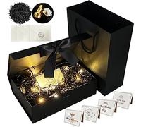 Coffret cadeau,Boîte + sac + ruban + lumières,Bowknot Boite Cadeau,Boite cadeau,boîte-cadeau de luxe,Boite Papier avec Ruban,pour Réception de Mariage, Anniversaire, Noël.,valentin, pâques, halloween