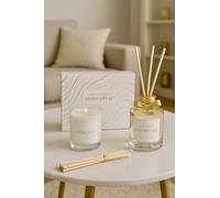 Coffret Cadeau Bougie & Diffuseur- Senteur Apaisante - Déco Chic - noel - Anniversaire - Fete des Mères - détente - Spa - Bien-Etre maison - Coffret parfumé Luxe (Lavande)