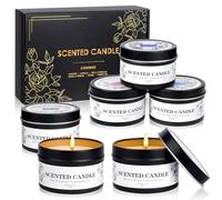 Coffret Cadeau Bougie Parfumées pour Femme, Lot de 6 Bougies Parfumée Cadeau Noël Femme à la Cire de Soja, Petites Bougies d'aromathérapie Cadeaux pour Maman, Femme Anniversaire, Saint Valentin