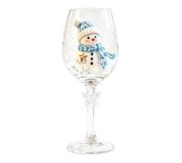 Coffret Cadeau Collection de Verre a Vin Verre de Noel 3d De Noël | verres à vin à tige avec Motifs de Vacances Gobelet Vacances Surélevé avec Décor de Flocon de Neige Pour Vins Cocktails