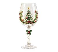 Coffret Cadeau Collection de Verre a Vin Verre de Noel 3d De Noël | verres à vin à tige avec Motifs de Vacances Gobelet Vacances Surélevé avec Décor de Flocon de Neige Pour Vins Cocktails