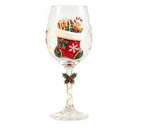 Coffret Cadeau Collection de Verre a Vin Verre de Noel 3d De Noël | verres à vin à tige avec Motifs de Vacances Gobelet Vacances Surélevé avec Décor de Flocon de Neige Pour Vins Cocktails