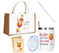 Coffret cadeau comprenant : 3 verres à vin en acier inoxydable de 350 ml avec couvercle et paille, un sac en jute de 32x22x13 cm, et une carte d'anniversaire