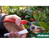 Coffret cadeau comprenant une paire de ciseaux de jardin 103 avec étui en cuir 108, fabriqués à la main au Japon