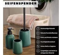 Coffret cadeau d'accessoires de douche, 3 pièces, vert foncé