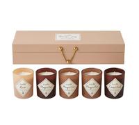 Coffret Cadeau de Bougies Parfumées de Luxe - Boîte de 5 Bougies en Coffret Cadeau - Bougies Décoratives - Set Cadeau - Beige