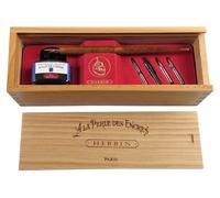 Coffret cadeau de kit d'écriture comprenant de l'encre, un porte-plume et 5 plumes