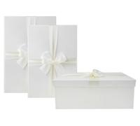 Coffret cadeau de luxe comprenant 3 boîtes ivoire