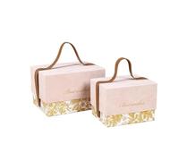 Coffret cadeau de mariage en flanelle rouge, 2 pièces pour Mariages,Anniversaires
