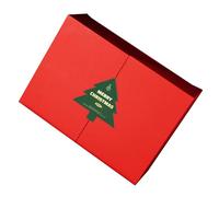 Coffret Cadeau De Noël - Étui D'emballage Festif De Luxe, Élégant Porte-cadeau Saisonnier, Porte-gobelet Vide De Qualité Supérieure Avec Cadre Robuste | Présentoir Décoratif Pour Fêtes, Maisons Et Bur