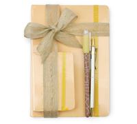 Coffret cadeau de papeterie, 5 pièces, format A5, couleur pêche pastel