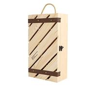 Coffret cadeau de vin en bois pour 2 bouteilles, étui de transport de vin Portable pour deux bouteilles, pour mariages, fêtes, cadeaux de pendaison de crémaillère
